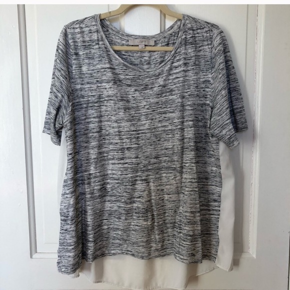 LOFT Mixed Media Tee - Picture 1 of 2